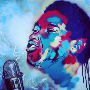 Sam Cooke art artist artwork drip illustration illustrator marker pen music paint portrait sam cooke soul spray paint urban