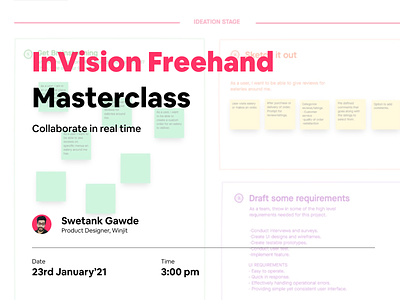 InVision Freehand Masterclass masterclass product design remote work ux
