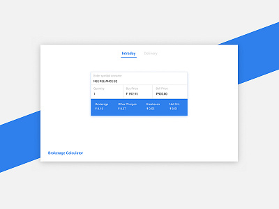 Daily UI #004 Calculator (Brokerage calculator) brokerage calculator challenge dailyui exploration market share stock ui ux visual website