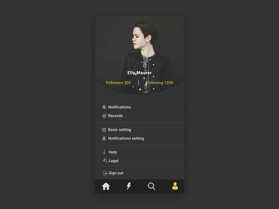 Daily UI #006 User Profile android app dribble followers pixel profile ui user ux xl