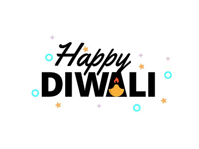 Happy Diwali post animation branding clean design flat icon identity illustration illustrator lettering logo minimal type typography vector