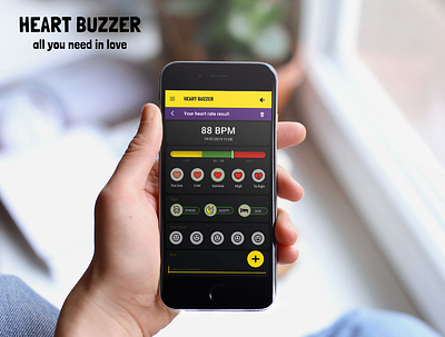 Heart Buzzer App app design ui ux