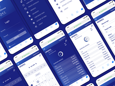 Time tracking system - Superchrono app design time tracking ui ux