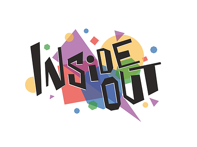 Inside Out Title Treatment geometric hand inside lettering movie out