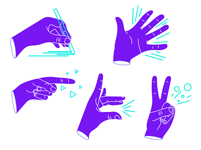 Hands bright gesture hands purple