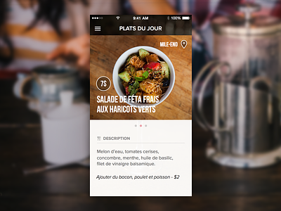 L'Gros Luxe Restaurant app bar coffee foodies ios montreal restaurant salad ui