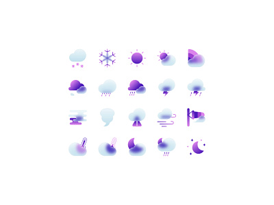 Frosted Glass Effect - Weather Icon Pack