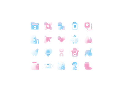 Frosted Glass Effect - Healthcare Icon pack