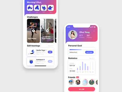 Fitness App dailyui design illustration sketch ui