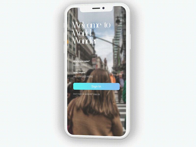 Travel App Login Pgae ✈️ animation app dailyui demo design login mobile mockup prototype prototype animation signup sketch travel app ui ux xd