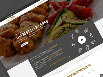 Royal Frozen Foods Home Page Design design ui ux web design