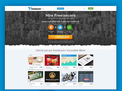 Freelancer Hire Page - Landing Page Design