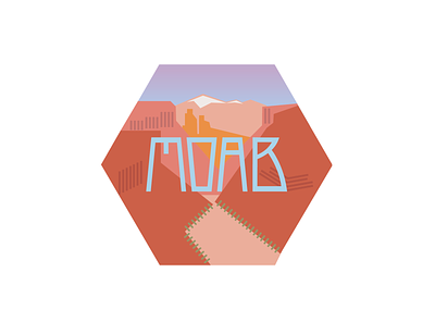 Moab, Utah sticker illustration utah