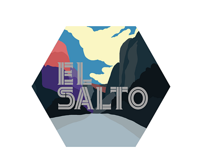 El Salto, Mexico climbing graphic design illustration sticker illustration typography