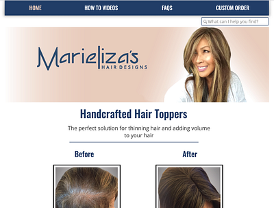 Marieliza's Hair Toppers typography webdesign