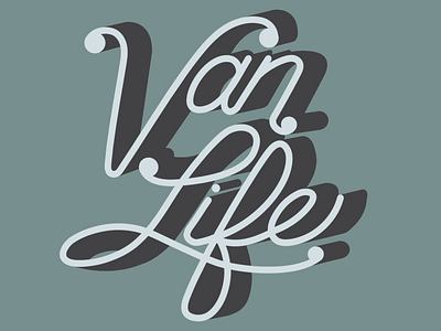 Van Life graphicdesign sticker illustration typography van life