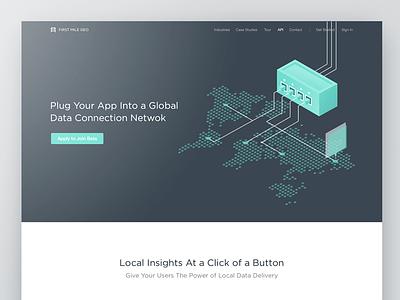 Website Homepage for a Business Intelligence SaaS Tool