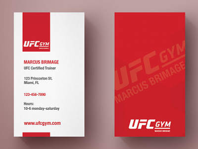UFC Gym Business Card Design branding branding design business card design mock up