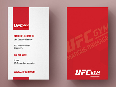 UFC Gym Business Card Design