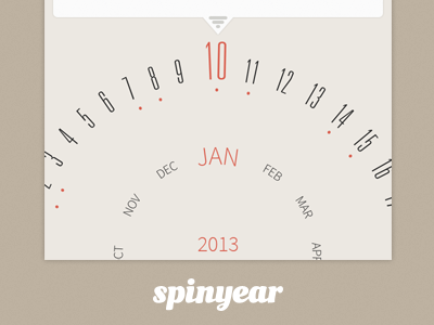 Spinyear - Calendar App animation app calendar interface ios7 spin ui year
