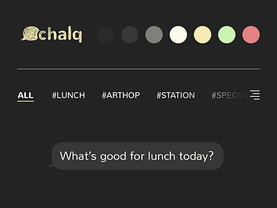 Chalq UI app chalk chat color iphone message type ui