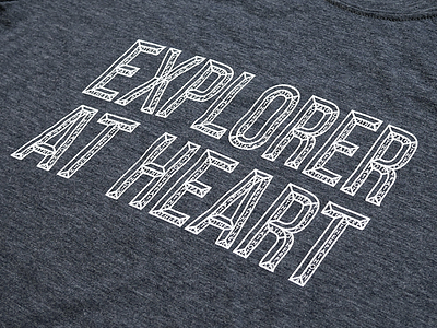 Explorer at Heart T-Shirt apparel design graphic icon logo print shirt t-shirt type typography