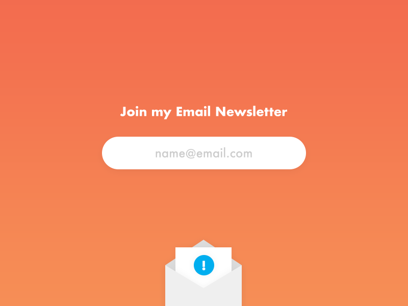 Join My Email Newsletter icon form ia mailchimp newsletter ui ux email