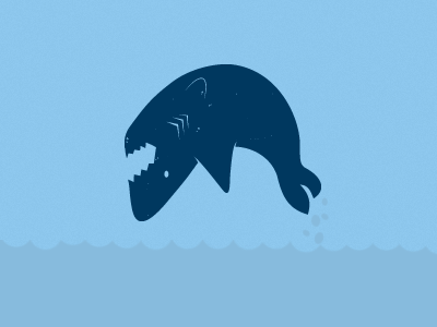 Shark backflip blue flip logo ocean rebound shark water