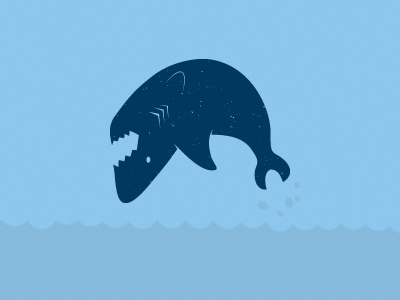Better Shark animal backflip blue flip illustration logo ocean rebound shark water