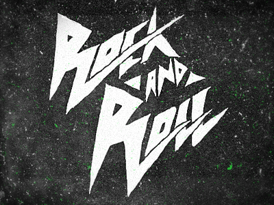 Rock and Roll grunge hand drawn rock roll texture type typography