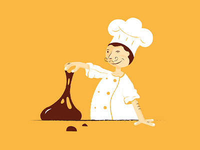 Pastry Chef character chef chocolate cook eating food pastries restaurant