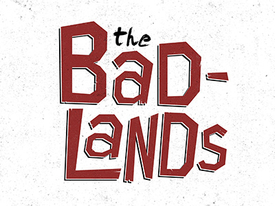 The Badlands branding letters logotype type