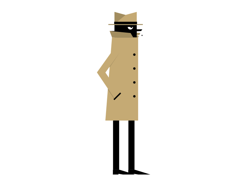 Farting Stranger animation cartoon fart gif illustration stranger trench coat