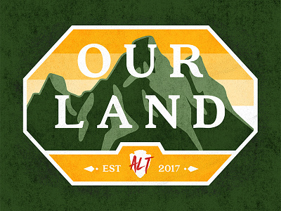 Our Land alt badge illustration national parks outdoors