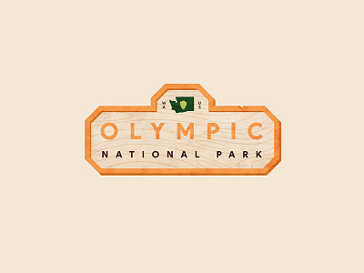 Olympic signage illustration lockup nature olympic olympic national park outdoors parks recreation sign type washington wood