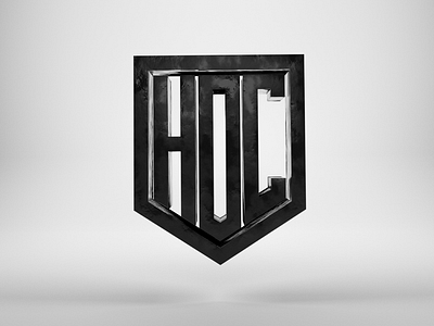 HOC logo 3d branding google initials logo logo 3d monogram shield