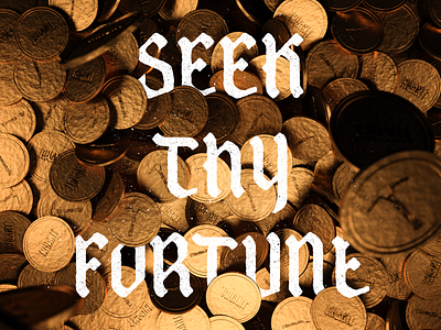 Fortune 3d 3d illustration coins fortune gold money pirate render treasure type typography