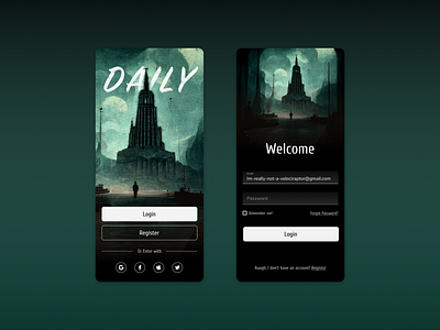 Daily UI Challenge | 01: Sign Up Form 100 days of ui design challenge clean daily ui daily ui challenge dark figma form register graphic design green illustration midjourney mobile photoshop registration sign in sign up form ui ux web