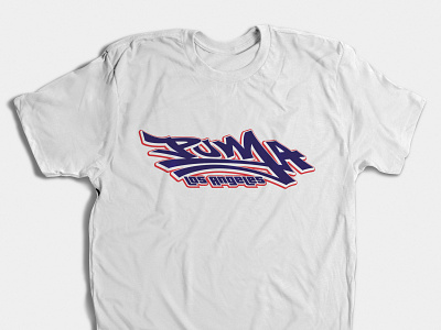 PUMA LA TEE (CONCEPT) apparel graphics athletic concept graffiti graphic design graphic tee la logo logomark logotype los angeles sports logo t shirt tshirt art typography vector