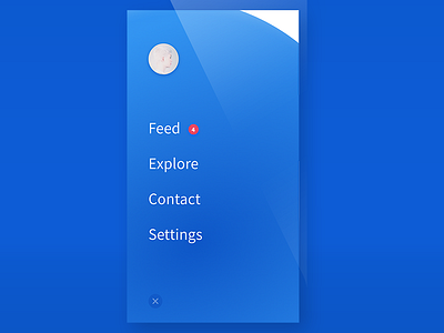 Minimalist Menu interaction menu minimal notification profile sketch ui design