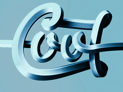 Cool 3d c4d calligraphy cinema 4d design illustrated type illustration lettering letters typography