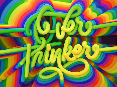 OVERTHINKER 3d 3dartist 3dlettering artist colors lettering letteringartist overthink type
