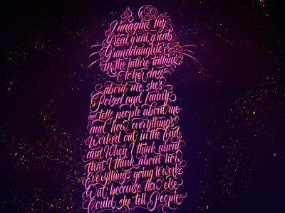 Princess Carolyn bojack bojack horseman hand lettering illustrated illustration art lettering type typography