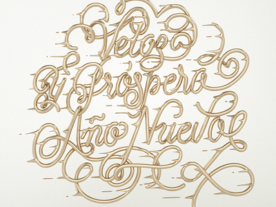 Veloz y próspero año nuevo 3d 3d artist c4d calligraphy cinema 4d design illustrated type illustration lettering letters type typography