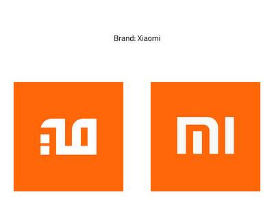 Arabic re-branding of Xiaomi branding design illustration logo