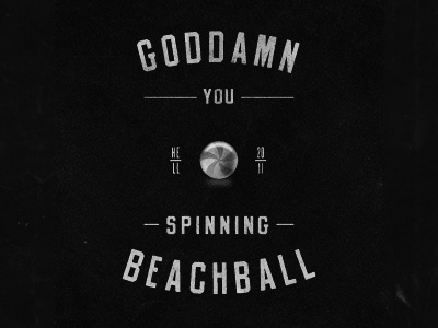Spinning Beachball monochrome spinning beachball type