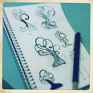 pura praxis logo sketches logo sketches theatre tree