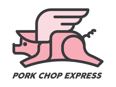 Pork Chop Express illustration logo