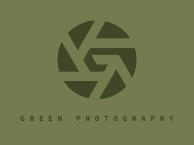 Green Photography branding icon logo photography