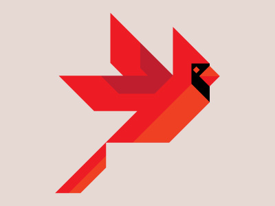 Redbird Logo branding cardinal geometric graphicdesign graphics icon illustration logo